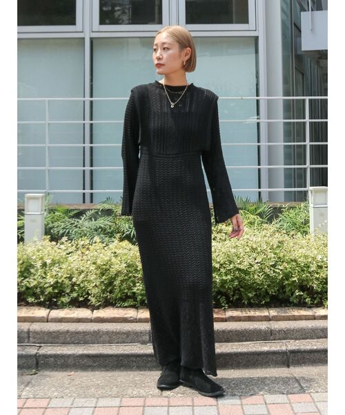 セール】透かし編みニットワンピース（ワンピース）｜Ungrid（アン