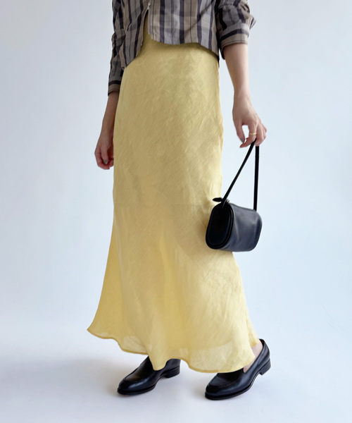 BASERANGE（ベースレンジ）の「【BASERANGE/ベースレンジ】PRE DYDINE SKIRT（スカート・レディース・イエロー・X-SMALL）」の2枚目の写真