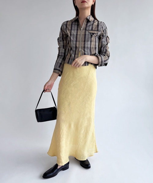 BASERANGE（ベースレンジ）の「【BASERANGE/ベースレンジ】PRE DYDINE SKIRT（スカート・レディース・イエロー・X-SMALL）」の6枚目の写真