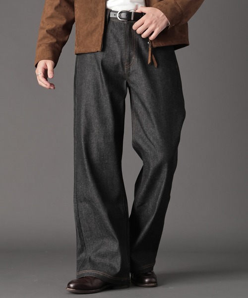 LURAKU(N)́yLURAKUzSemi-flared Rigid Denim / LURAKU Z~tAWbgfj(fjpc)