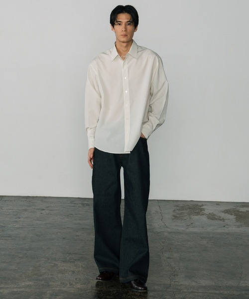【LURAKU】Semi-flared Rigid Denim Sサイズ LURAKU】Semi-flared Rigid Denim / LURAKU セミフレアリジット