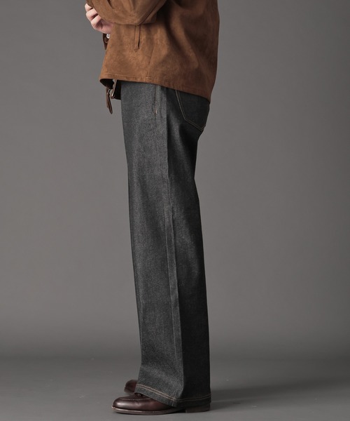 【LURAKU】Semi-flared Rigid Denim LURAKU】Semi-flared Rigid Denim Mサイズ LURAKU セミフレア