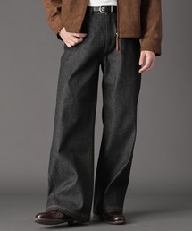 LURAKU（ルラク）の「【LURAKU】Semi-flared Rigid Denim / LURAKU セミフレアリジットデニム｜SETUP対応（デニムパンツ）」
