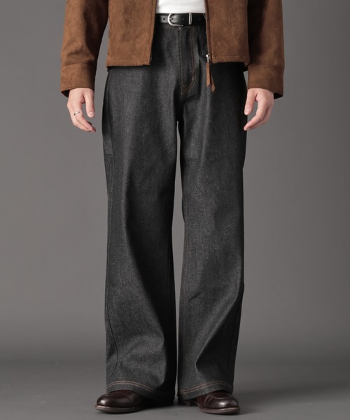 LURAKU（ルラク）の「【LURAKU】Semi-flared Rigid Denim / LURAKU セミフレアリジットデニム｜SETUP対応（デニムパンツ・メンズ・ブラック・SMALL/MEDIUM/LARGE/X-SMALL）」の17枚目の写真