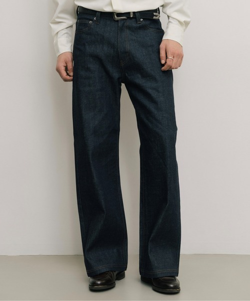 Regen Glanzリジットデニム luraku sublations 未使用 LURAKU】Semi-flared Rigid Denim / LURAKU セミフレアリジットデニム