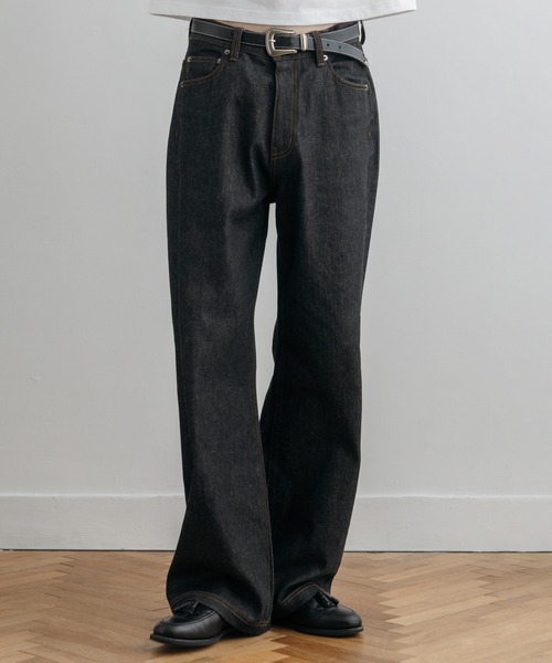 Eigi Kirisaki タグ付きLURAKU セミフレアリジットデニム LURAKU】Semi-flared Rigid Denim / LURAKU セミフレアリジットデニム