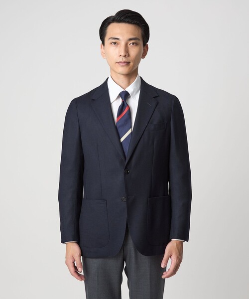 green label relaxing（グリーンレーベルリラクシング）の「REDA BLAZER ホップサック 2B RG ジャケット（テーラードジャケット・メンズ・ネイビー/ダークグリーン・XS/M/L/S/XL）」の9枚目の写真