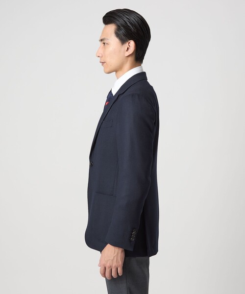 美品 グリーンレーベルリラクシング 48 REDA テーラードジャケット 紺 REDA BLAZER ホップサック 2B RG ジャケット（テーラードジャケット