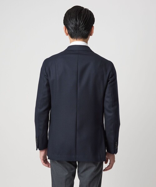 美品 グリーンレーベルリラクシング 48 REDA テーラードジャケット 紺 REDA BLAZER ホップサック 2B RG ジャケット（テーラードジャケット