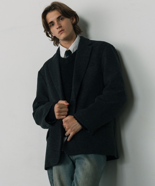 LURAKU】Wool Over Tailored Jacket / ウールライクテーラード