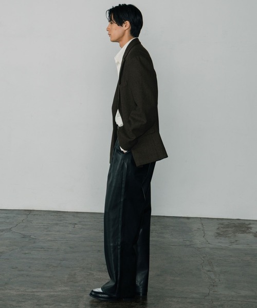 LURAKU（ルラク）の「【LURAKU】Wool Over Tailored Jacket / ウールライクテーラードジャケット（テーラードジャケット・メンズ・グレー/ブラウン・MEDIUM/LARGE）」の15枚目の写真