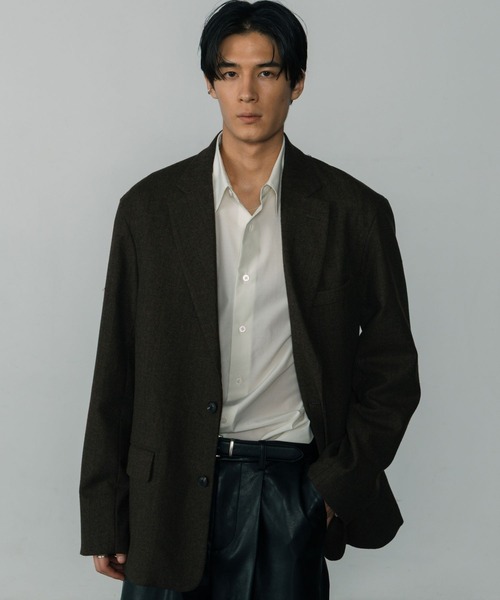 LURAKU】Wool Over Tailored Jacket / ウールライクテーラード