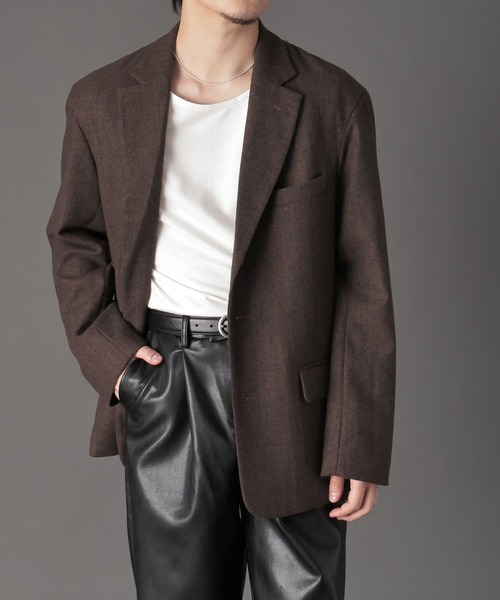 LURAKU】Wool Over Tailored Jacket / ウールライクテーラード