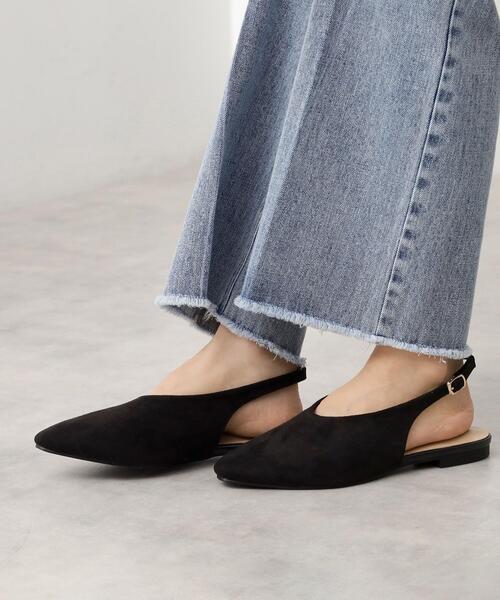 THE SHOP TK （ザ ショップ ティーケー ）の「スウェードバックストラップシューズ（サンダル・レディース・ブラック系3/ダークブラウン系3・30/35/45）」の3枚目の写真