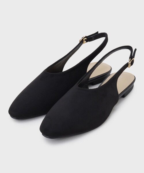 THE SHOP TK （ザ ショップ ティーケー ）の「スウェードバックストラップシューズ（サンダル・レディース・ブラック系3/ダークブラウン系3・30/35/45）」の4枚目の写真