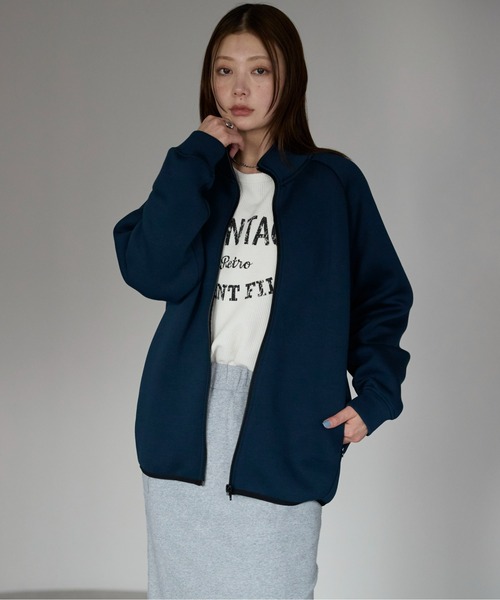 etre pret（エトレプレ）の「ユニセックス 抗菌防臭トラックジャケット（その他アウター・レディース・ネイビー/ブラック/杢グレー・S/M/L/XL）」の3枚目の写真