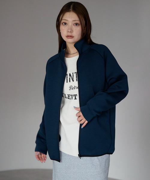 etre pret（エトレプレ）の「ユニセックス 抗菌防臭トラックジャケット（その他アウター・レディース・ネイビー/ブラック/杢グレー・S/M/L/XL）」の6枚目の写真