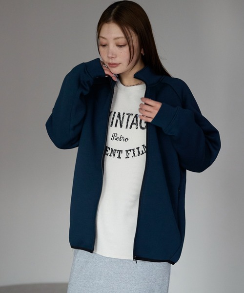 etre pret（エトレプレ）の「ユニセックス 抗菌防臭トラックジャケット（その他アウター・レディース・ネイビー/ブラック/杢グレー・S/M/L/XL）」の8枚目の写真