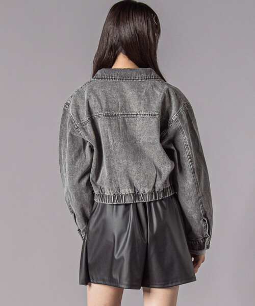 ZIDDY(ジディ)の「デニムジャケット(130~160cm)(デニムジャケット・キッズ・グレー・150cm/130cm/140cm/FREE)」の12枚目の写真
