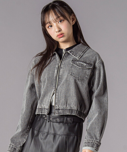 ZIDDY(ジディ)の「デニムジャケット(130~160cm)(デニムジャケット・キッズ・グレー・150cm/130cm/140cm/FREE)」の13枚目の写真