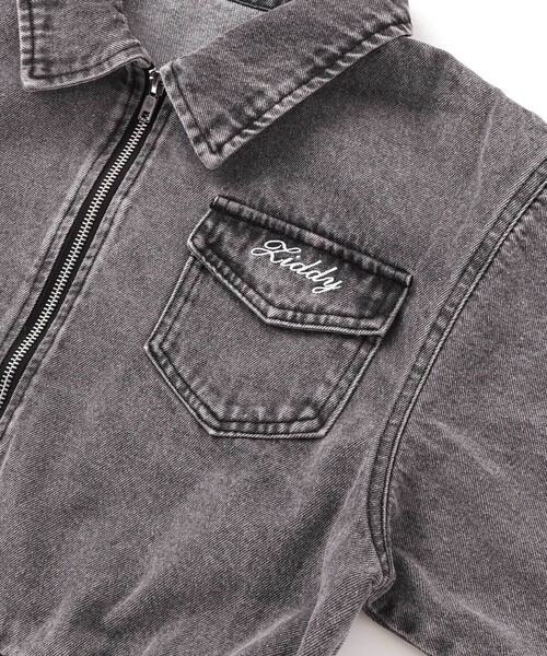 ZIDDY(ジディ)の「デニムジャケット(130~160cm)(デニムジャケット・キッズ・グレー・150cm/130cm/140cm/FREE)」の11枚目の写真