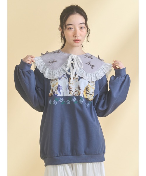 merry jenny（メリージェニー）の「remakish big collar（付け襟・レディース・ピンク/ラベンダー/オフホワイト・FREE）」の6枚目の写真