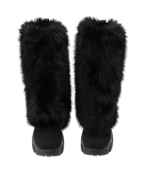 GYDA(ジェイダ)の「2WAY ECO FUR LEG WARMERニットブーツ(ブーツ・レディース・ブラック/アイボリー・LARGE/MEDIUM/SMALL)」の8枚目の写真