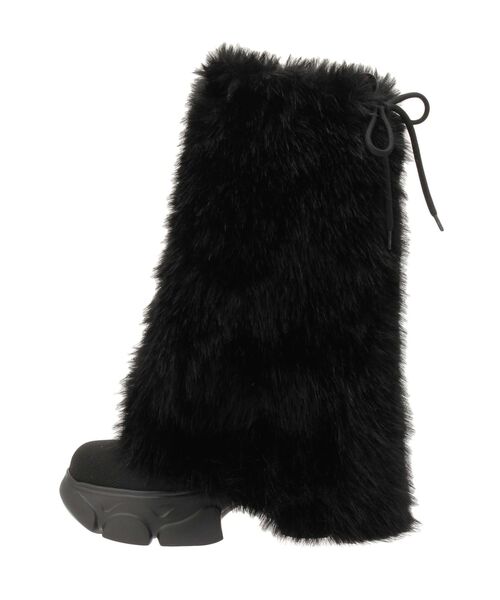 GYDA(ジェイダ)の「2WAY ECO FUR LEG WARMERニットブーツ(ブーツ・レディース・ブラック/アイボリー・LARGE/MEDIUM/SMALL)」の9枚目の写真