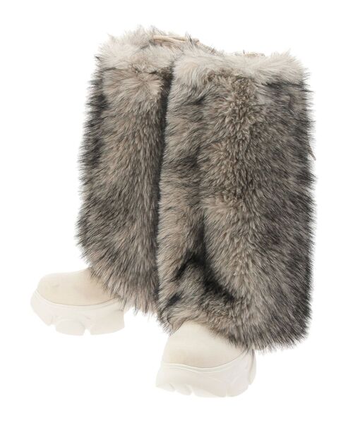 GYDA(ジェイダ)の「2WAY ECO FUR LEG WARMERニットブーツ(ブーツ・レディース・ブラック/アイボリー・LARGE/MEDIUM/SMALL)」の16枚目の写真