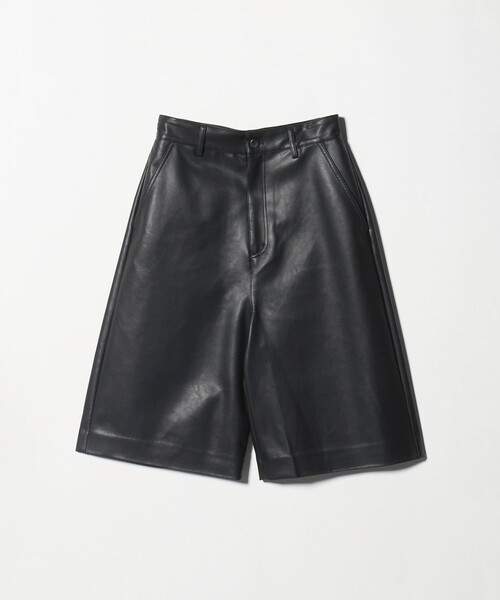 h beauty&youth レザーワイドショートパンツ ラムレザー yama様 h