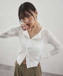 HANNE（アン）の「シアーリブカーディガン（カーディガン/ボレロ・FREE）」
