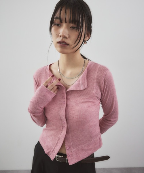 シアーリブカーディガン（カーディガン/ボレロ）｜HANNE（アン）の