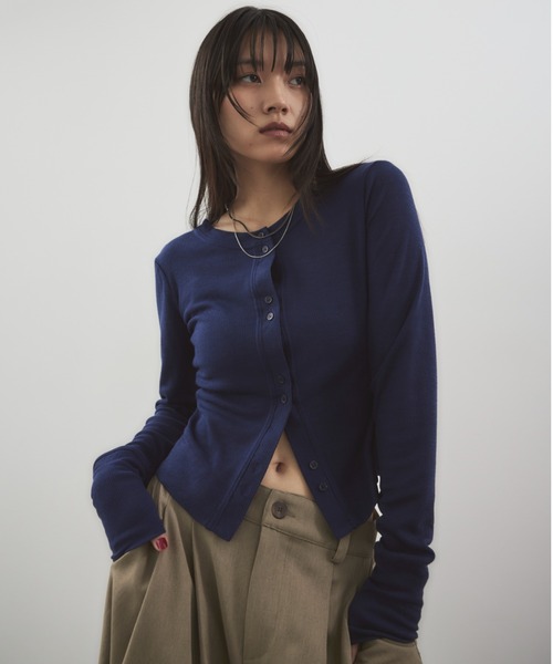 mim☆IENA シアーリブカーディガン　新品 シアーリブカーディガン（1052178028） | I.T.'S