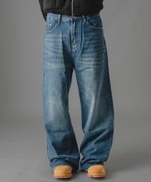 there is nothing（ゼアイズナッシング）の「ヴィンテージウォッシュワイドストレートデニムパンツ（デニムパンツ）」