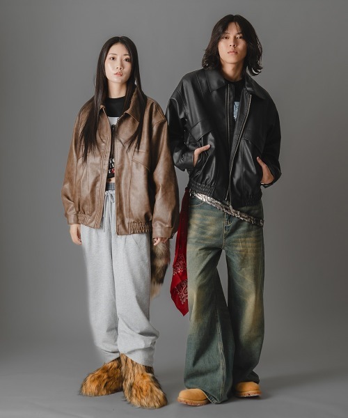 there is nothing(ゼアイズナッシング)の「ヴィンテージウォッシュワイドストレートデニムパンツ(デニムパンツ・メンズ・ブラック系/ブルー系/ネイビー系・MEDIUM/LARGE/X-LARGE)」の12枚目の写真