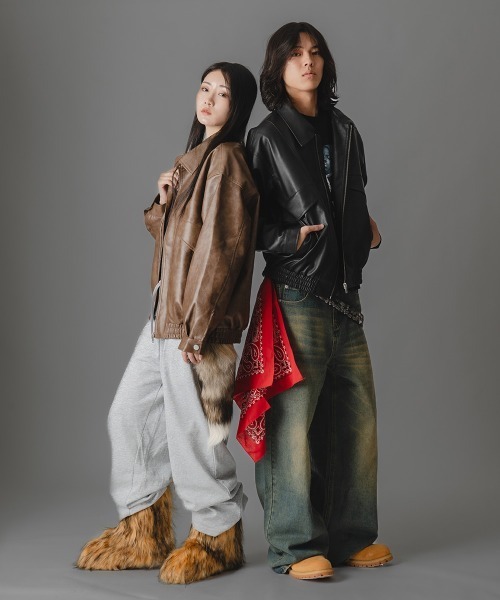 there is nothing(ゼアイズナッシング)の「ヴィンテージウォッシュワイドストレートデニムパンツ(デニムパンツ・メンズ・ブラック系/ブルー系/ネイビー系・MEDIUM/LARGE/X-LARGE)」の13枚目の写真