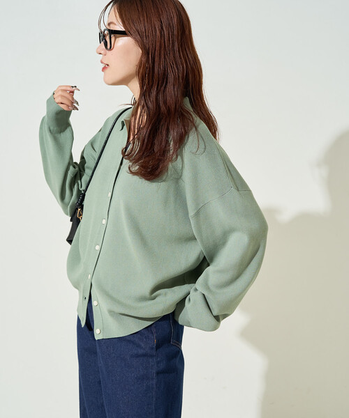 限定展開 スキッパー ポロ ニット カーディガン（カーディガン/ボレロ