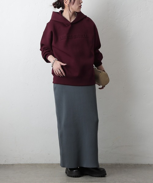 COLONY 2139（コロニートゥーワンスリーナイン）の「ダンボールエンボスロゴパーカー（パーカー・レディース・バーガンディー/チャコールグレー/ブラック・FREE）」の10枚目の写真