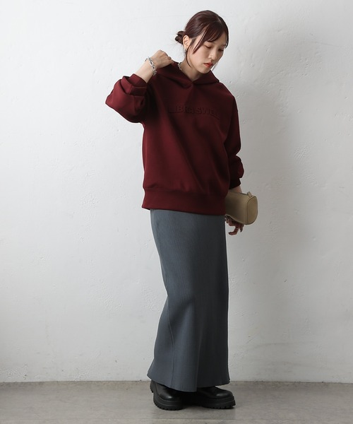 COLONY 2139（コロニートゥーワンスリーナイン）の「ダンボールエンボスロゴパーカー（パーカー・レディース・バーガンディー/チャコールグレー/ブラック・FREE）」の18枚目の写真