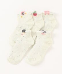 Lace Ladies（レースレディース）の「【5足セット】ガールズ デザイン バラエティ ショート ソックス（ソックス/靴下・レディース）」