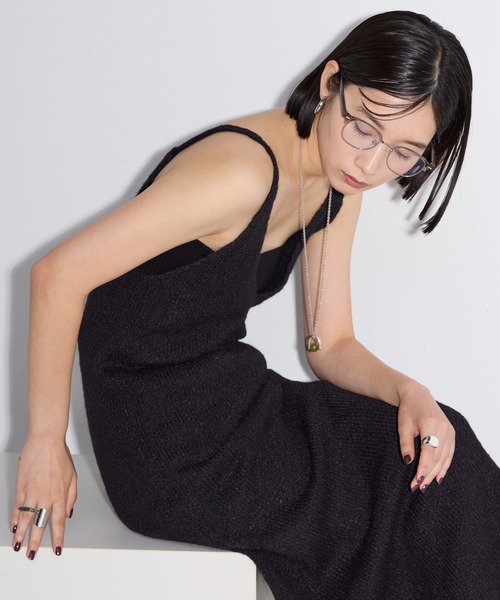 leimn(レイムン)の「ニットキャミワンピース(ワンピース・レディース・ブラック・M)」の10枚目の写真