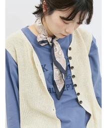 Samansa Mos2 blue（サマンサモスモスブルー）の「バンダナ付きニットベスト（ニット/セーター）」