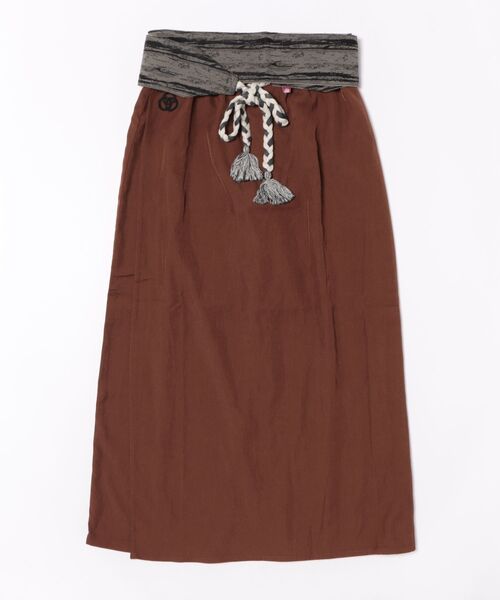 カヤ（カヤ）の「【カヤ】倭の晴れ着 メンズ帯付きラップ風パンツ（その他パンツ・メンズ・スミクロ/ネイビー/ブラウン・FREE）」の2枚目の写真