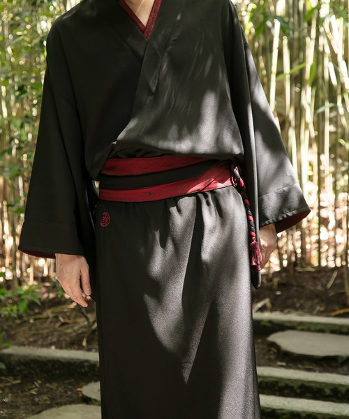 カヤ（カヤ）の「【カヤ】倭の晴れ着 メンズ帯付きラップ風パンツ（その他パンツ・メンズ・スミクロ/ネイビー/ブラウン・FREE）」の10枚目の写真