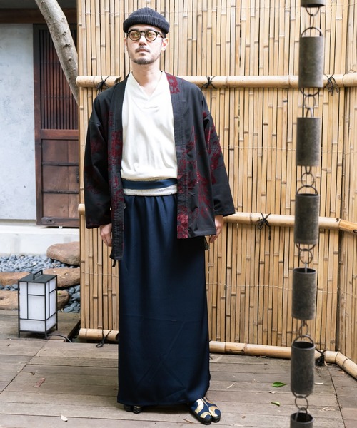 カヤ（カヤ）の「【カヤ】倭の晴れ着 メンズ帯付きラップ風パンツ（その他パンツ・メンズ・スミクロ/ネイビー/ブラウン・FREE）」の17枚目の写真