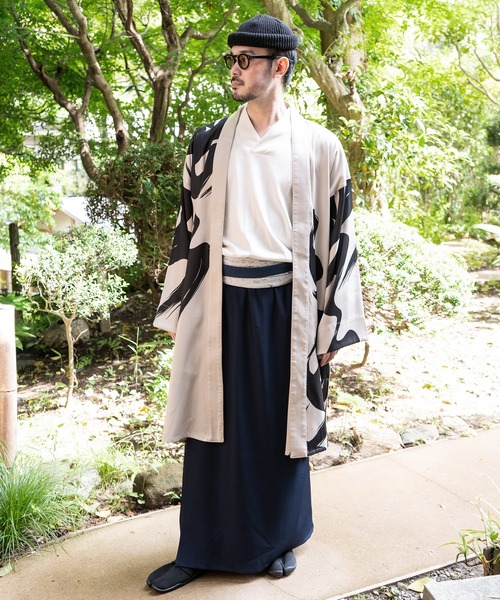 カヤ（カヤ）の「【カヤ】倭の晴れ着 メンズ帯付きラップ風パンツ（その他パンツ・メンズ・スミクロ/ネイビー/ブラウン・FREE）」の18枚目の写真