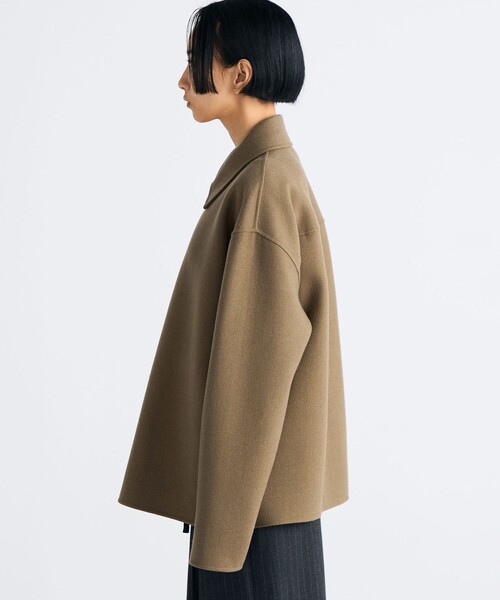 EDITION（エディション）の「ウールカシミヤ ダブルフェイス ジップブルゾン（その他アウター・レディース・チャコールグレー/キャメル・36/34）」の5枚目の写真