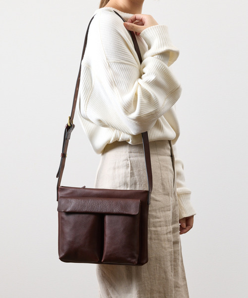 SLOW(スロウ)の「SLOW スロウ / cb -helmet shoulder bag- クロムステアレザーショルダーバッグ 牛革ヘルメットバッグ / 858S72R(ショルダーバッグ・メンズ・ブラック/チョコ/キャメル・FREE)」の8枚目の写真