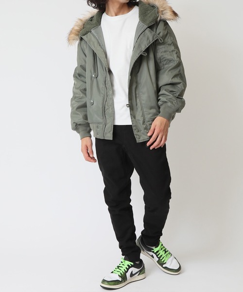 セール】フライトジャケット/ ナイロンツイル オーバーサイズ N-2B