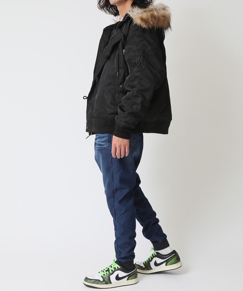 セール】フライトジャケット/ ナイロンツイル オーバーサイズ N-2B